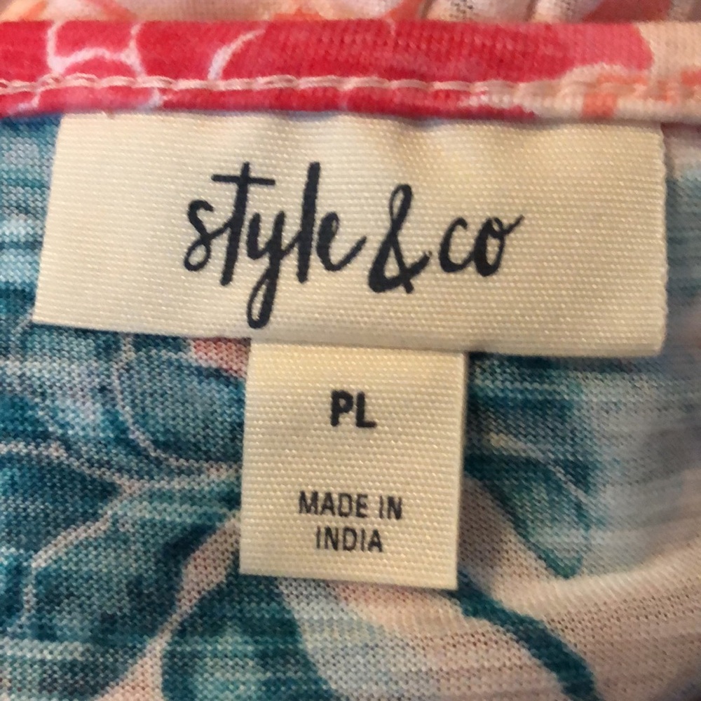 Style & Co Petite Crochet-Trim Top - Picture 4 of 5